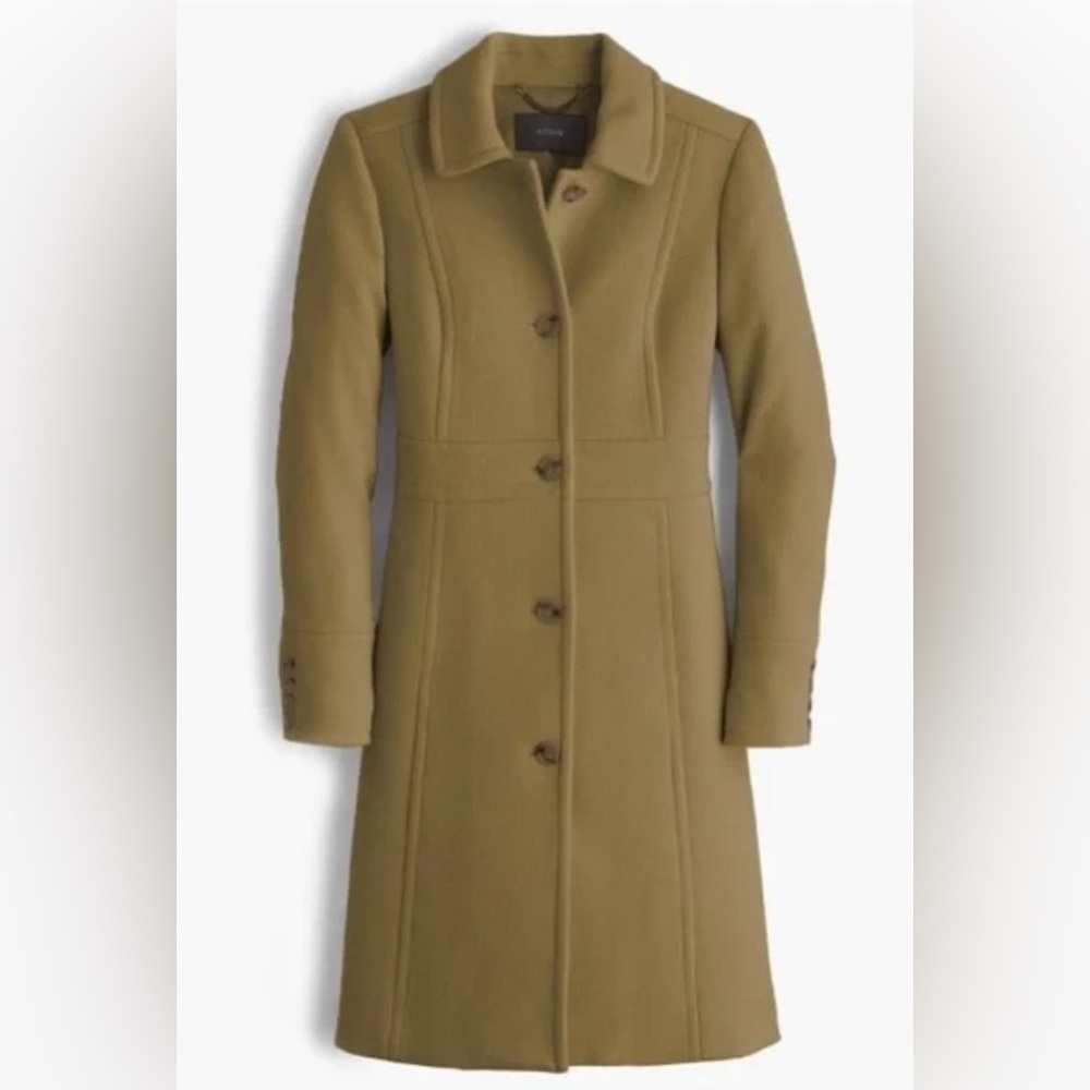 J. Crew Petite Lady Day Coat, 0P, Olive